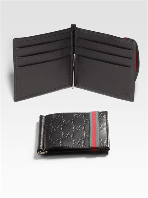 gucci wallet with money clip.